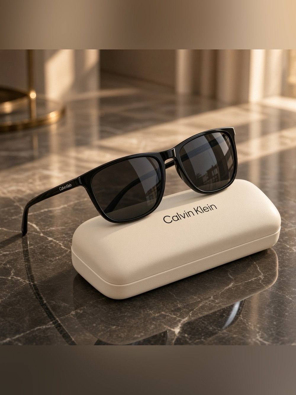 NEW Calvin Klein CK20524S Black Men’s Sunglasses 57mm + Case